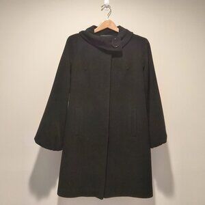TAHARI  Womens Black Coat Hidden buttons Size 4